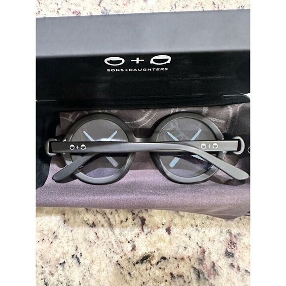 KAWS Sons + Daughters Black Frame Sunglasses
